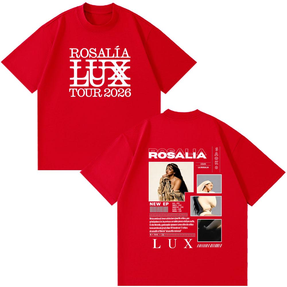 

Rosalia LUX Tour Album 2026 Graphic T Shirts Summer Unisex s Women Clothing Casual Oversized T-shirt Fashion Short Sleeve T-shirts S