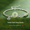 sl316 crushed silver wealth attraction peace buckle bracelet