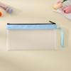 Korean Style TPU Pencil Case - Large Capacity Frosted Zipper Bag for Students