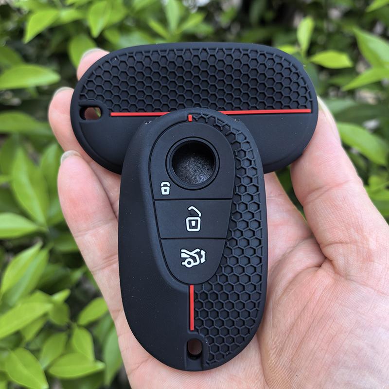 Silicone Auto Smart Key Fob Cover Case Remote Fit For Mercedes Benz C S Class W206 W223 C260 C300 S400 S450 S500 Maybach 3 Buttons