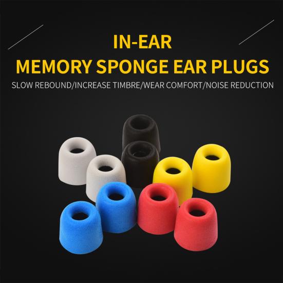 QKZ T400 2Pcs Replacement Sponge Universal Eartips for In-Ear Earphone Earbud