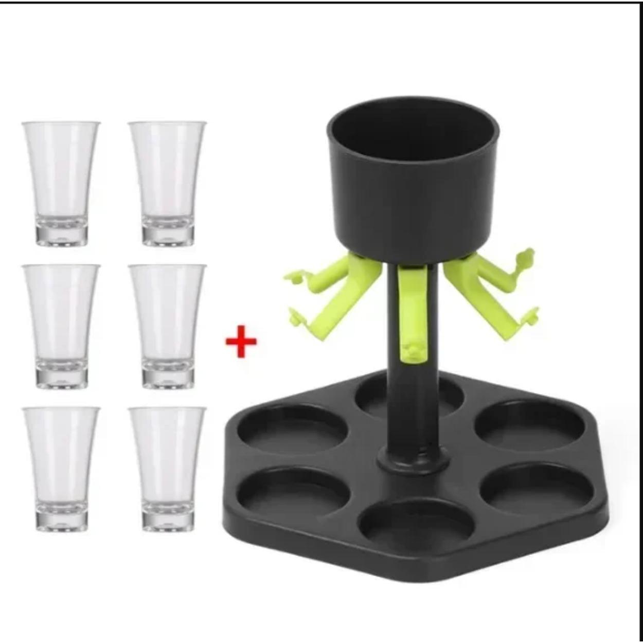 

6 рюмок, диспенсер для игр, вина, виски, пива, вина, ликера, аксессуары для бара, игры для вечеринок, инструменты для питья, стеклянный диспенсер