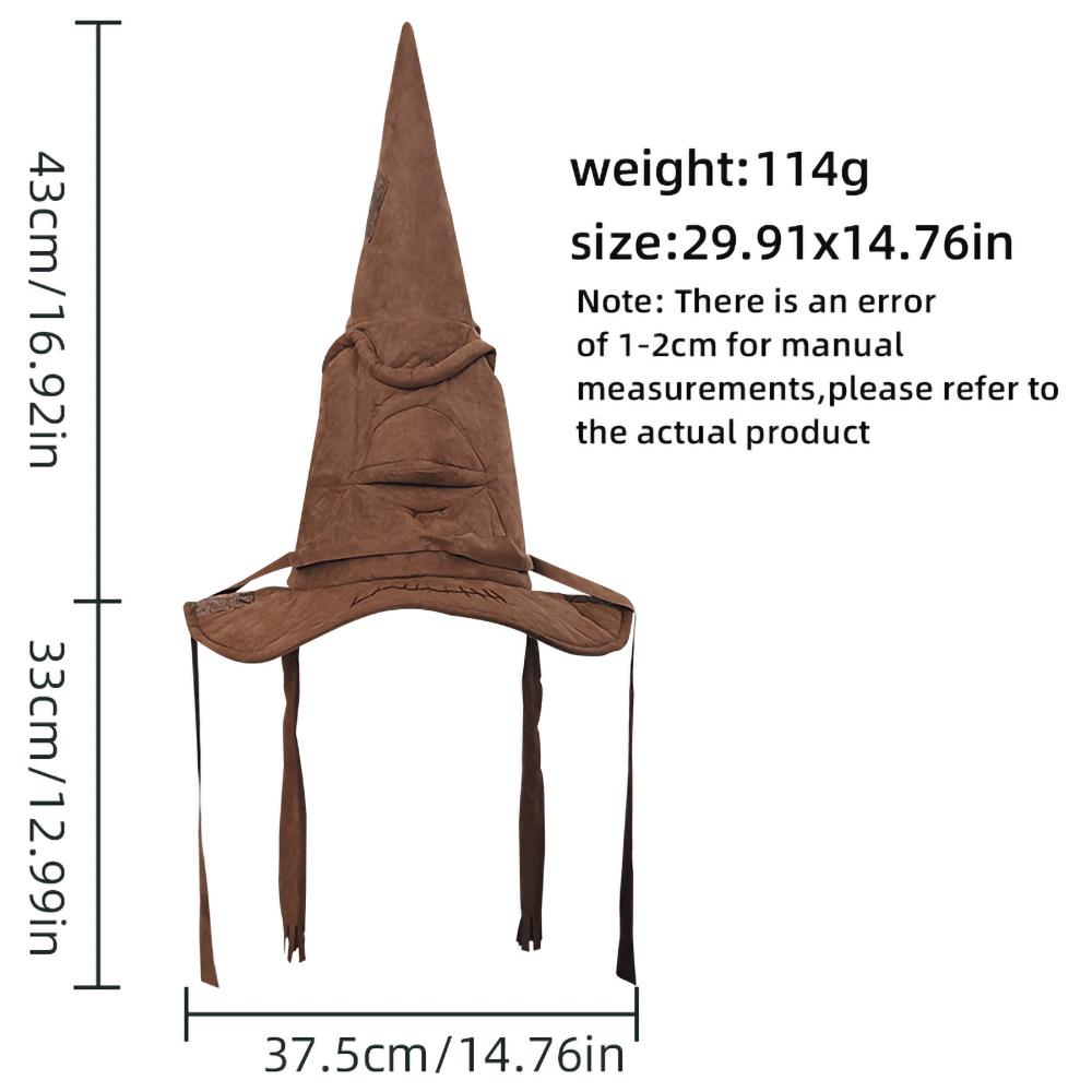 Anime Movies Witch Wizard Hat Potters Sorting Hat Leather Halloween Party Props Dress Up Hat Men Cosplay Costume Accessories