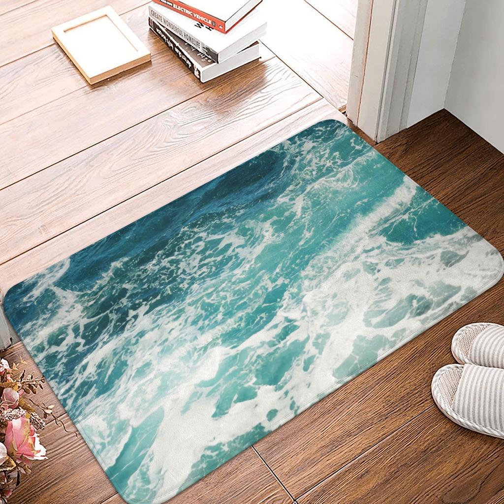 Great Wave Off Kanagawa Vintage Japanese Doormat Anti-Slip Bathroom Kitchen Mat Living Room Door Floor Entrance Carpet Rug