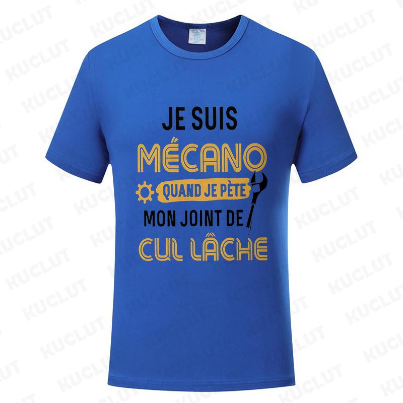 You Know I'm Mechano T Shirt Funny French Text Dad Gift Worker Humor Shirts Vintage Tee Casual Oversized Summer Fashion T-shirt