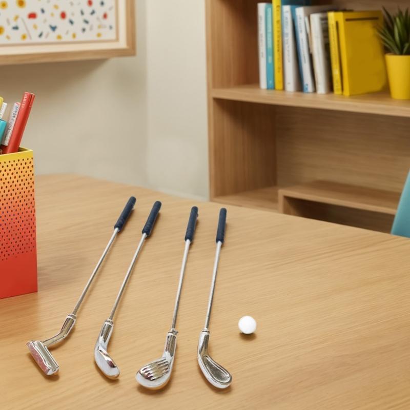5pcs 1/12 Golf Club Set With Balls Dollhouses Accessories For Outdoor Scene Decoration And Craft Model Project Display