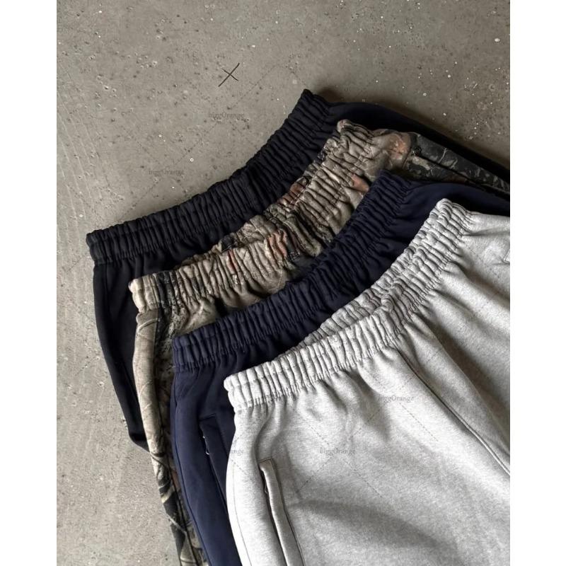 Amerikanische Stickerei Shorts Herren Y2K Retro Lässig High Street Trendig Hohe Taille Übertrieben Gerade Lässige Shorts