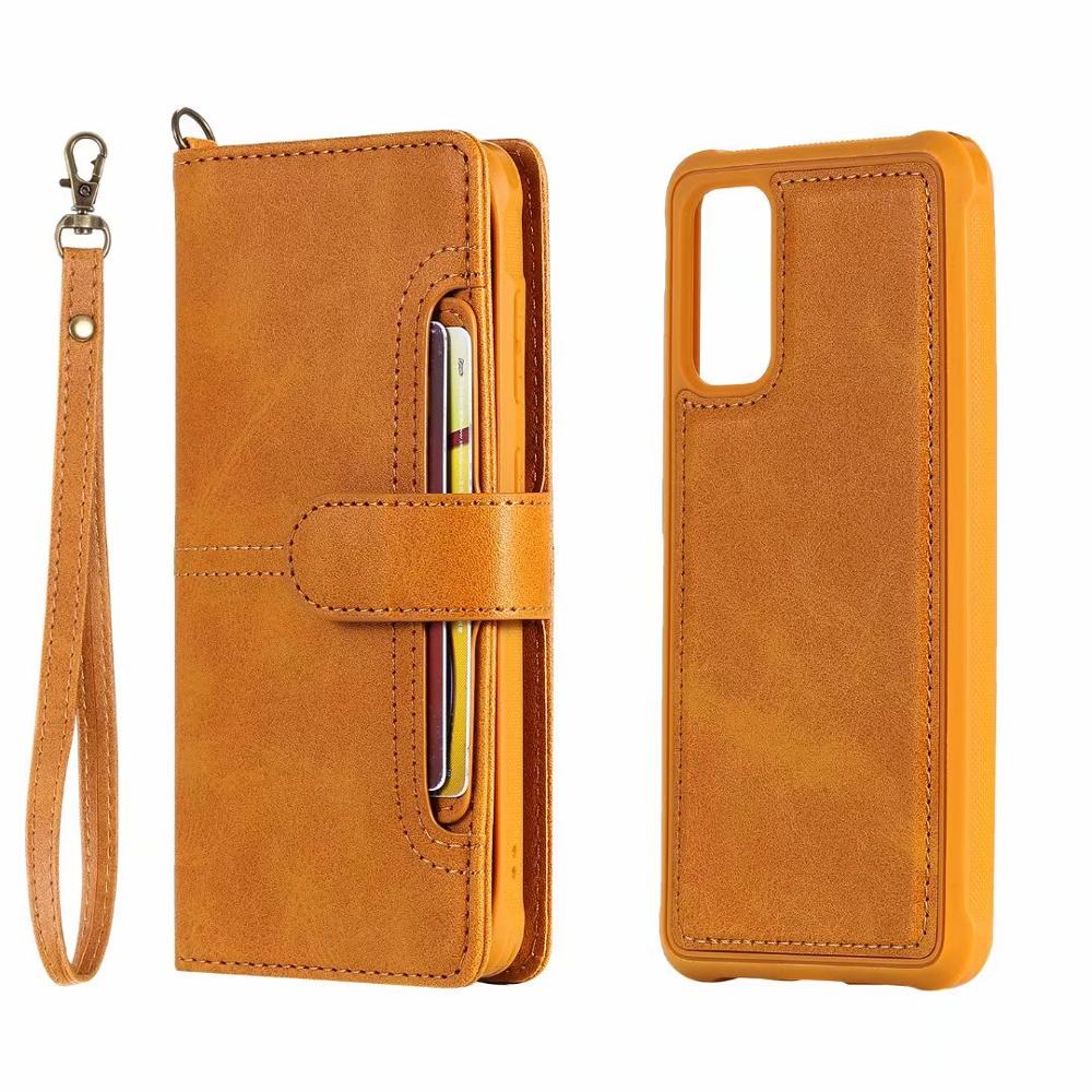 Flip Wallet Detachable Leather Case for Samsung S22 Ultra S21 S20 FE Note20 S10 S9 S8 Plus Note10 9 8 Magnetic Stand Phone Cover