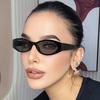 Sexy Small Oval Shape Women's Sunglasses Latest Fashionable Black Rectangle Sun Glasses Women Vintage Retro Colorful Shade UV400 Eyeglasses