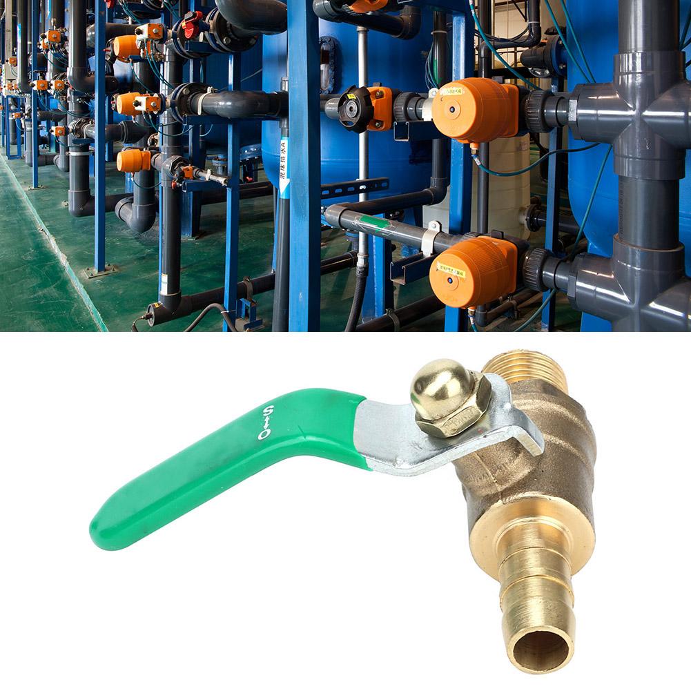G1Celsius4   Male to 8Celsius10Celsius12mm Hose Barb   Valve Green Lever Handle Thicken Brass Valve(8mm)