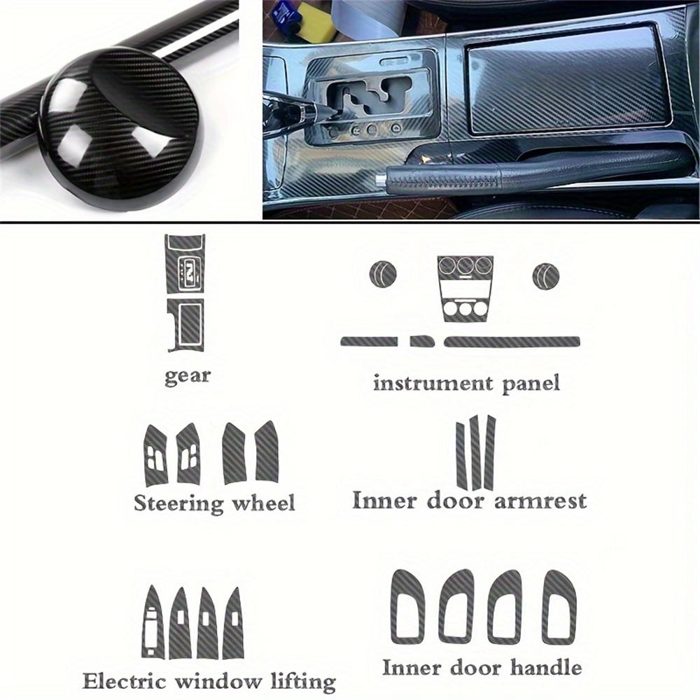 For Mazda 6 (GG) 2006-2015 Interior Central Control Panel Door Handle Carbon Fiber Stickers Decals Car Styling Accessories Left hand drive