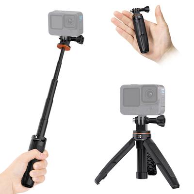 Sports Camera Extendable Selfie Stick Tripod Aluminum Alloy 32cm/12.6in Max. Height 2kg