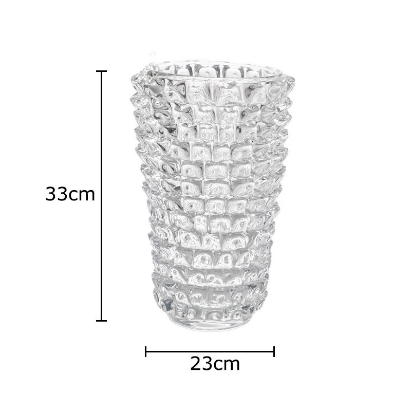 Transparent Wrinkle Glass Vase Desk Decoration Flower Arrangement Hydroponics Flower Pots Floral Vases Room Aesthetic Decor