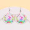 Cartoon Easter Egg Earrings Acrylic Easter Egg Dangle Earrings Bunny Pendant Earrings  Gifts