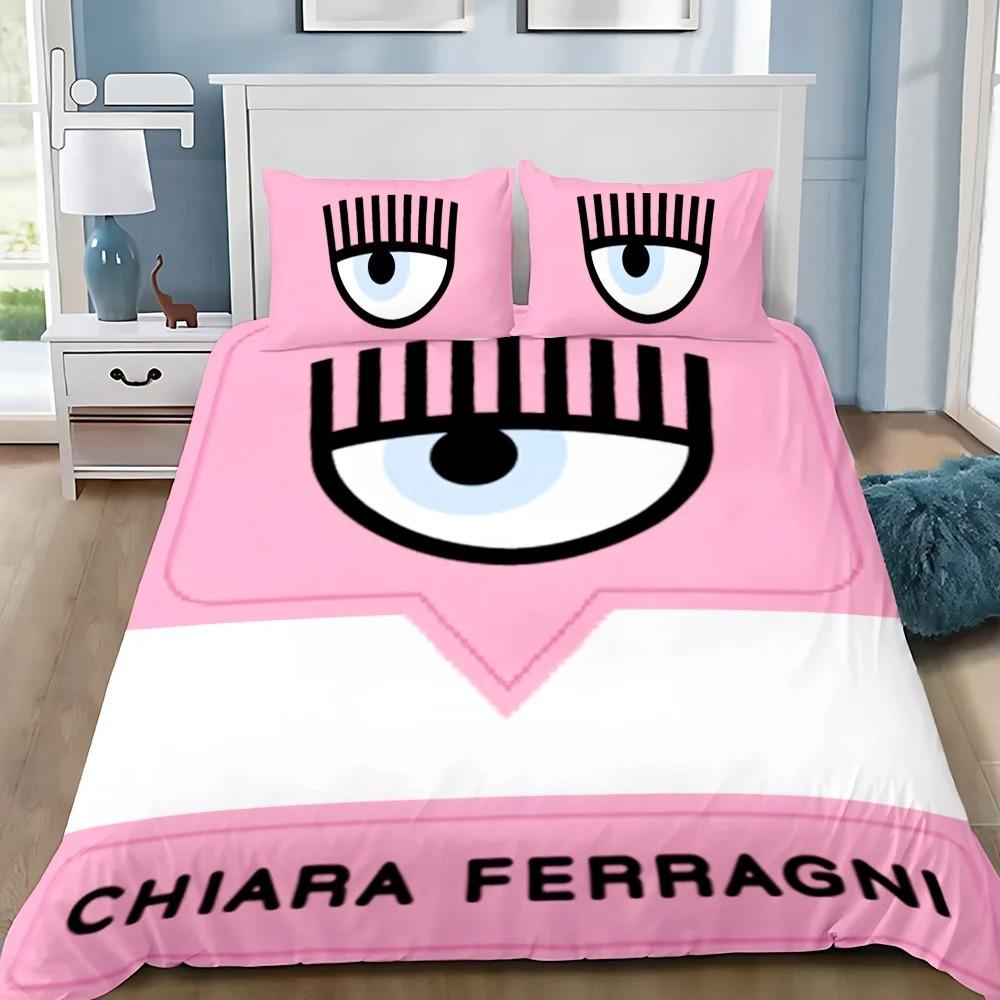Eyes LOGO Duvet Cover Pillowcase Bedding Set F-Ferragnis Adult Boy Girl Bedroom Decoration Children Single Double Large Size