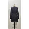 Women Sequins Round Neck Long Sleeve Casual Commute Bodycon Mini Dress