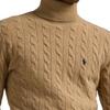 Polo Ralph Lauren Solid Color Pony Logo Embroidered High Neck Cable Knit Sweater Men Sweater MNPOSWE16821743-200