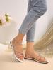 Plus Size Rhinestone Women's Two-Wear Non-Slip Sandals - Summer Fashion Outdoor Beach
