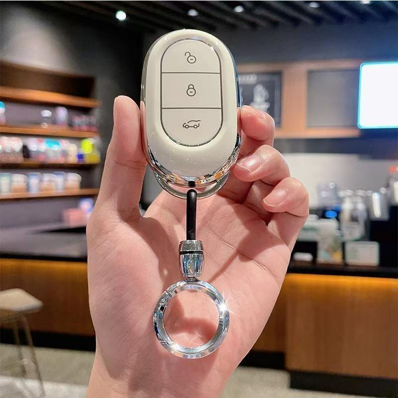 Tpu Car Key Case For Saic Im Zhiji Ls6 L6 Ls7 Accessories Keychain Remote Cover Shell Ring Holder Fob Housing