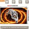1Pcs Flaming White Tiger Decoration Background Winter Backdrop Decorations For Photo Studio Photo Booth Christmas Party