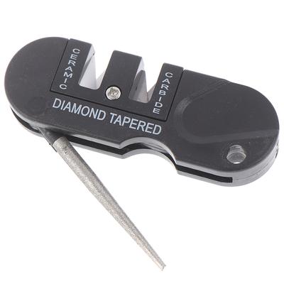 Portable Tungsten Ceramic Carbide Knife Whetstone Sharpener Tool Camp Outdoor
