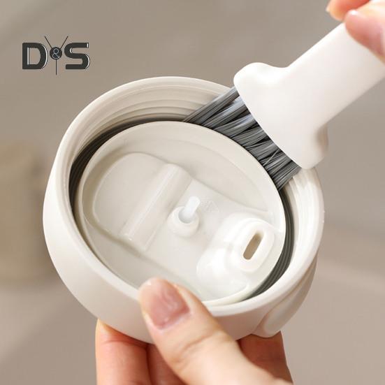 2-In-1 Cup Lid Gap Cleaning Brush with Slanted Bristles Water Bottle Cover Cleaner Brush Seal Remover Multifunctional Cup Lid Crevice Cleaning Tools