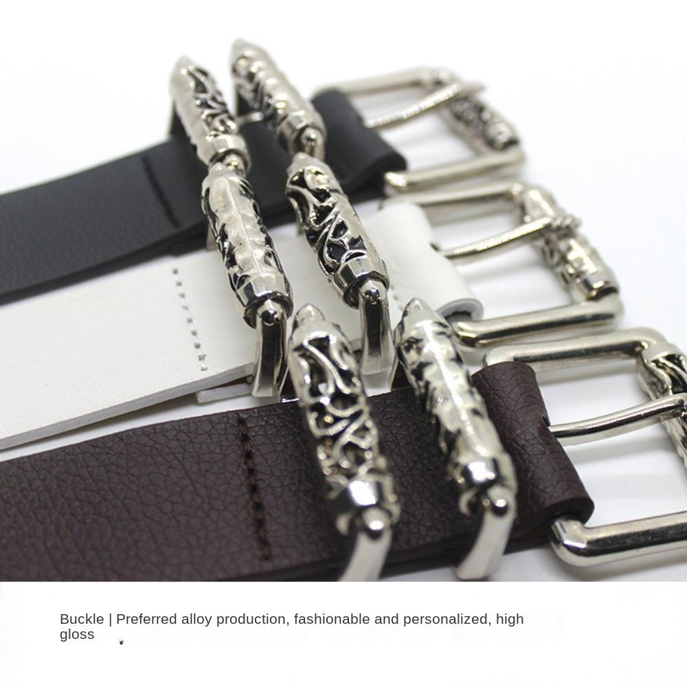 Punk Metal Buckle Belt Classic Style Trouser Belt New Waist Decoration  Girl