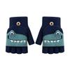 Cozy Cartoon Crocodile Flip-Top Kids' Gloves
