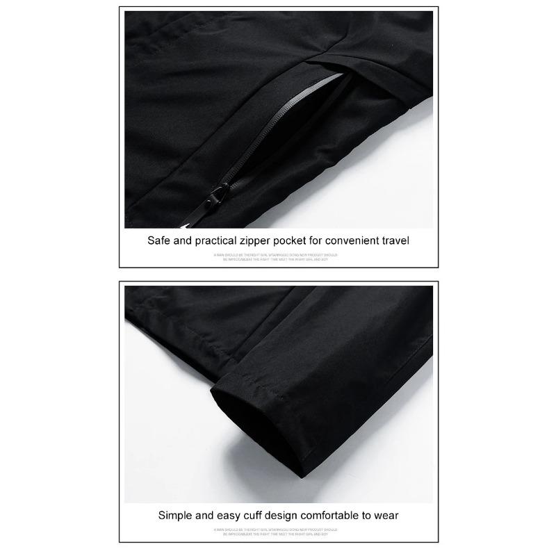 2025Spring and autumn street trend men's hooded coat, fashion outdoor hiking jogging zipper loose large size men's casual jacket