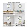 Plastic 11-Inch Classic & Modern and Stylish Flower Print Silent Movement Analog Wall Clock - Turquoise Blue