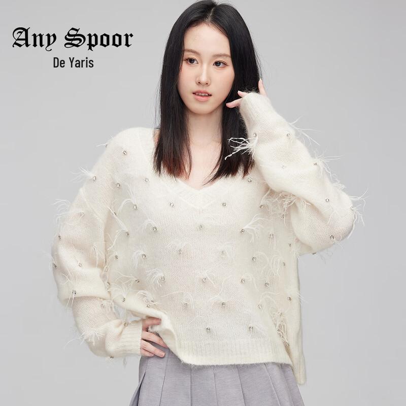 

ANY SPOOR Women s Elegant Tassel Knit Sweater S