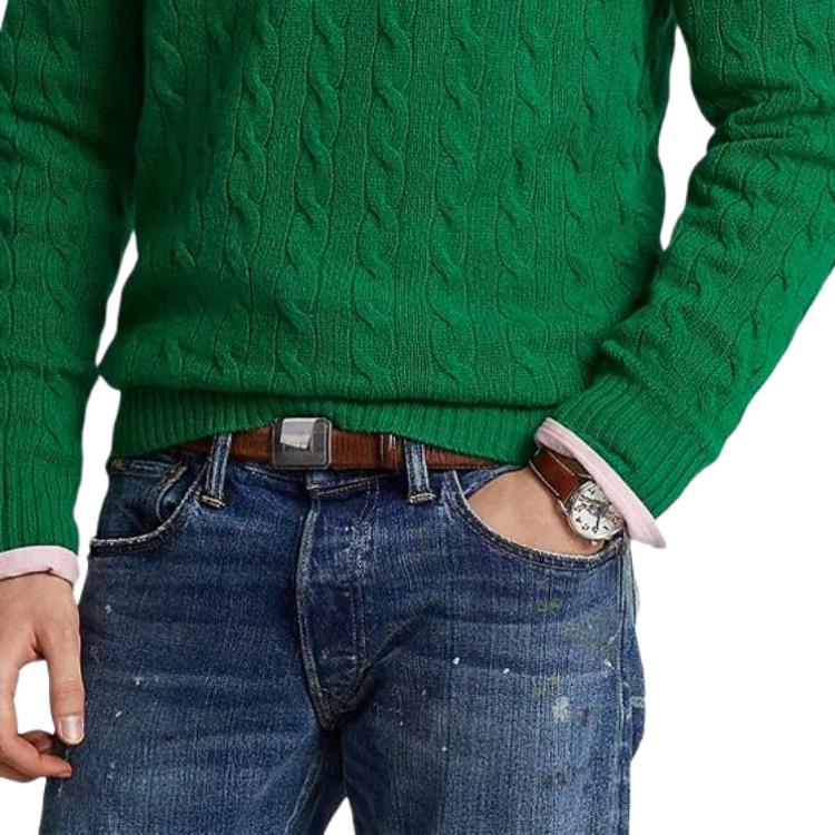 Polo Ralph Lauren Solid Color Stand Collar Half Zip Long Sleeve Cable Knit Sweater Men Sweater 710876766-004