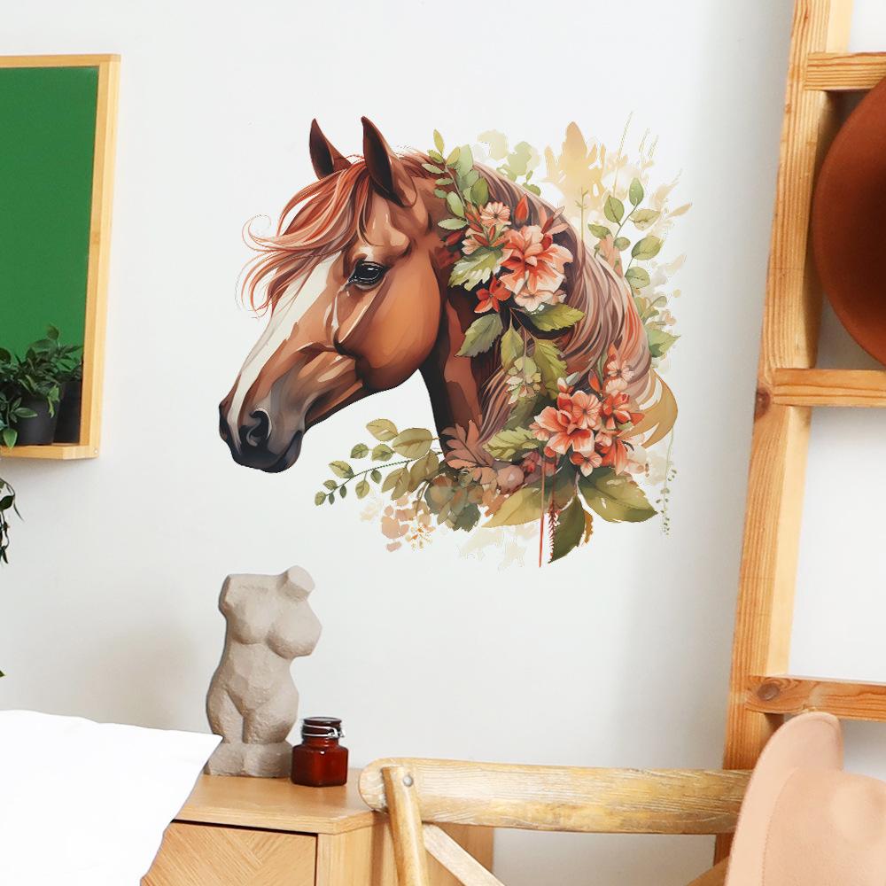 Steed Flower Leaf Bedroom Living Room Home Wall Decoration Wall Sticker