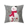 Merry Christmas Cute Santa Claus Snowman Print Pattern Cushion Cover Home Living Room Sofa Decoration Pillow