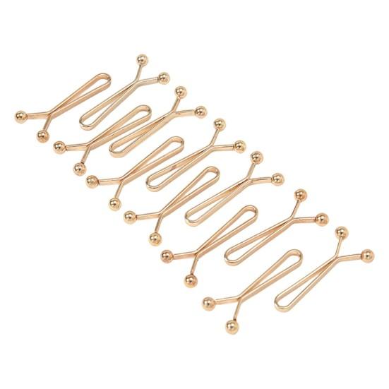 

12Pcs Electroplated Lapel Pins Detachable Metal Buttons Ethnic Headscarf Clips Multi-Functional Anti-Exposure Scarf Clips Outfit Accessory золотистый