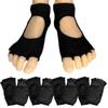 NAKAMAJITA Yoga Set of Sizes Number Black X Socks, Five-Toe, Non-Slip Soles, 4, 22-25cm (JP, Size, 22.0 Cm, 25.0 Cm, 4, 4)