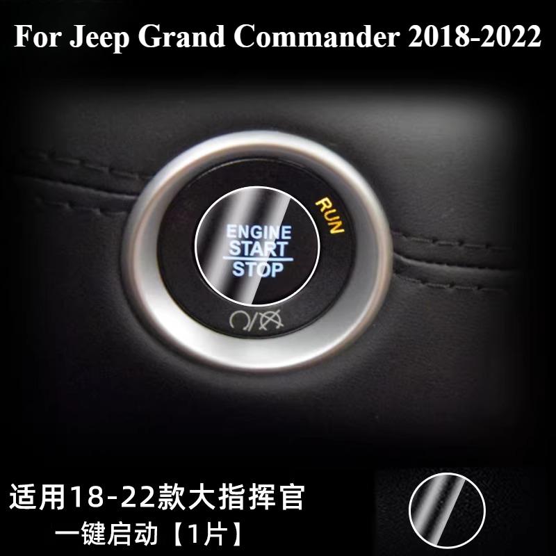 For Jeep Compass/Grand Commander/Cherokee/Wrangler/Grand Cherokee 2017- Car One-click Start Button Film TPU Protective Film