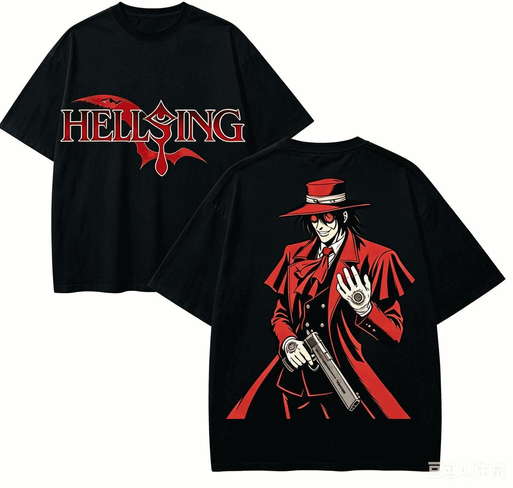 Hellsing Anime Lover T-shirt Harajuku Cotton New Model High Street Retro Unisex Oversized high