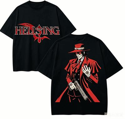 Hellsing Anime Lover T-shirt Harajuku Cotton New Model High Street Retro Unisex Oversized High