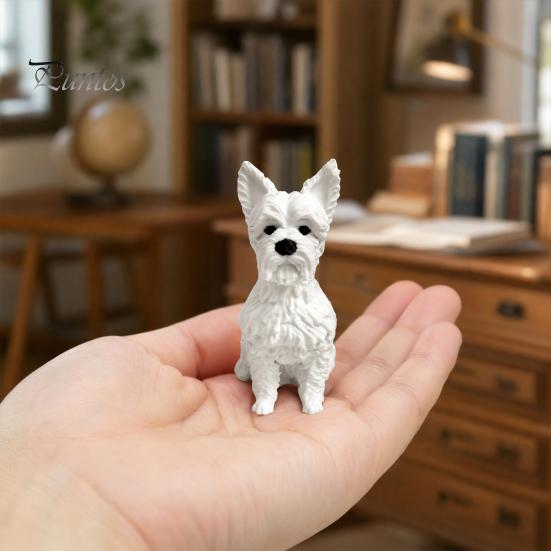 Sturdy Hunting Dog Model Statue, Realistic Cute Puppy Figurine for Desk Shelf Decor, Durable 3D Printed Craft Ornament Home Office, Pet Lover