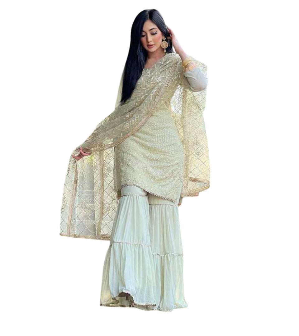 Pakistānas Sieviešu Dizaineru Augšdaļa Sharara Dupatta