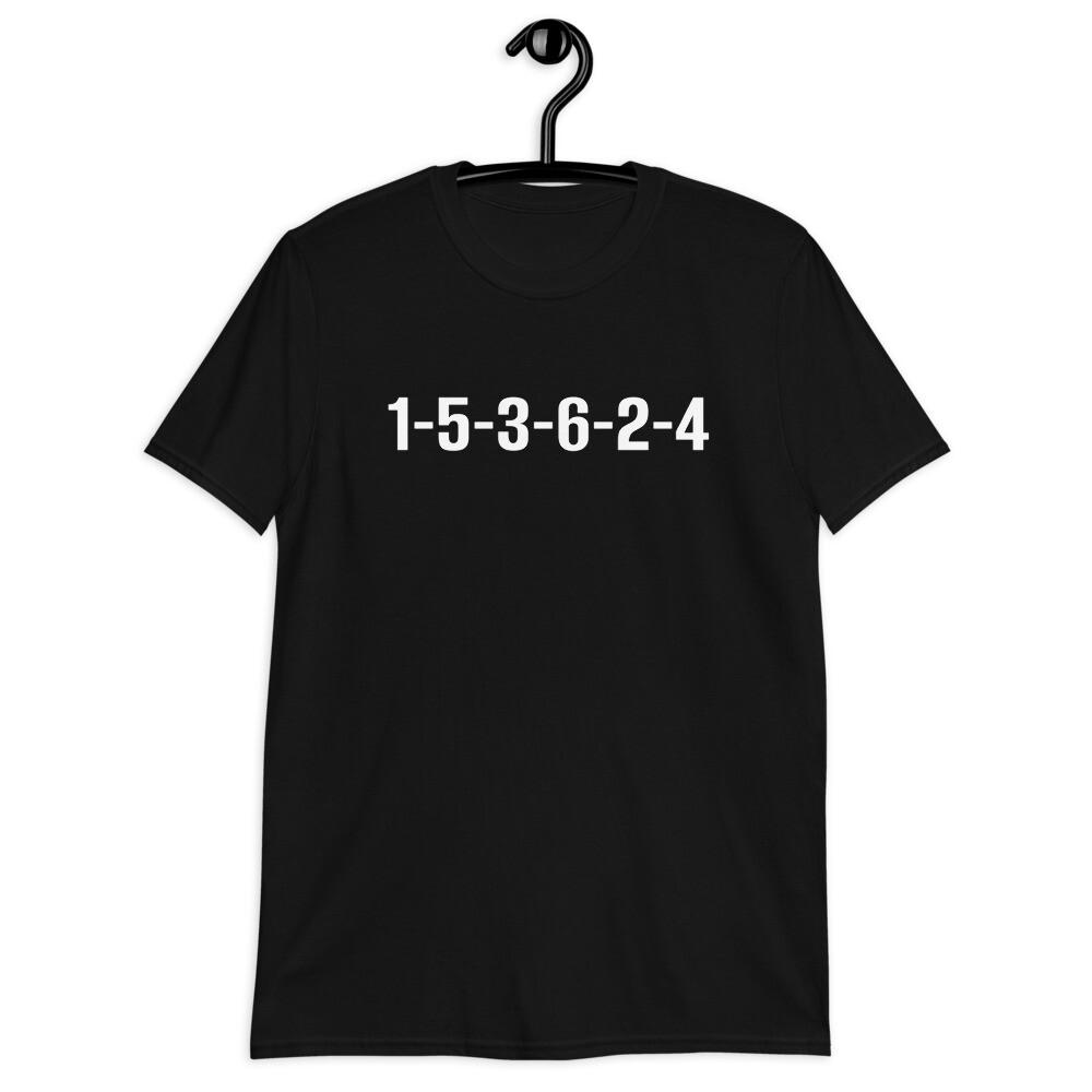 1-5-3-6-2-4 V6 Engine Firing Order 6 Cylinder Unisex T-Shirt XL