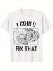 I Could Fix That Plane Turbine Engine Aircraft Mechanic Design100 Cotton Summer Oneck Short Sleeve Printed Mens Tshirt