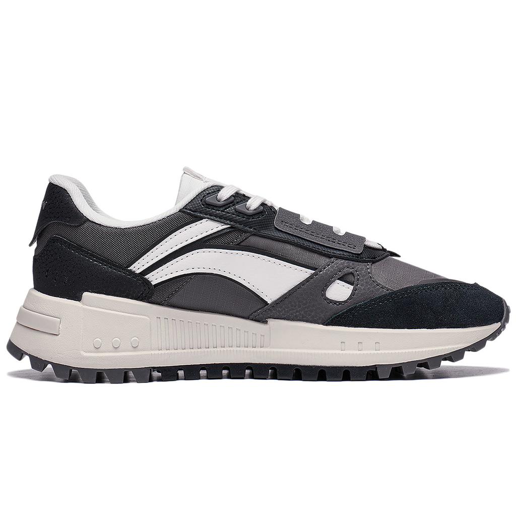 New LiNing Wind Rider 2.0 Anti Slip Wear Resistant Low Top Sports Casual Shoes Women's Gray Black AGCT156-7