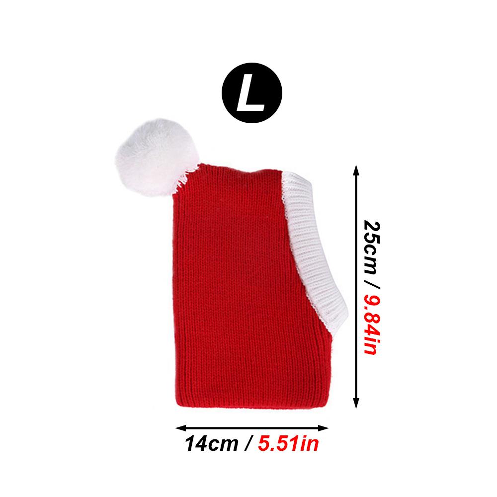 1PC Cute Christmas Dog Hat Noise Protection Knit Dog Hat Warm Winter Cap Soft Stretchy Knit Hat for Pet Dogs Cats Christmas Gift