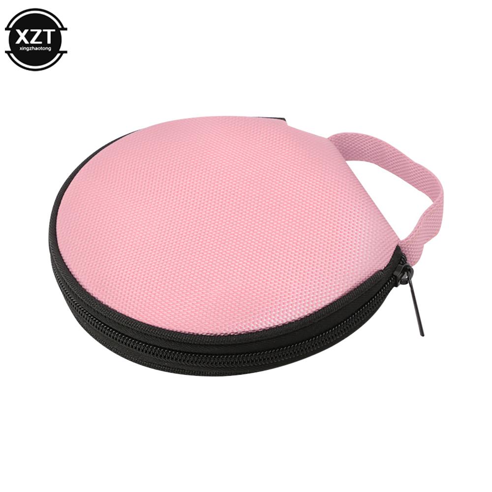 1pcs Portable CD DVD Case 20P Capacity Oxford Cloth CD Storage Bag Round Holder with Zipper for Home Car CD Box Bag