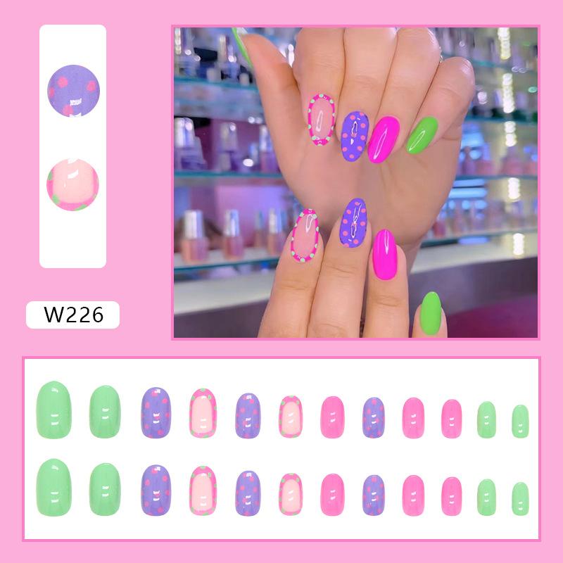 Wear Armor 24 Pieces Combination 00 Nail Art Pieces European and American Style Press On Nails