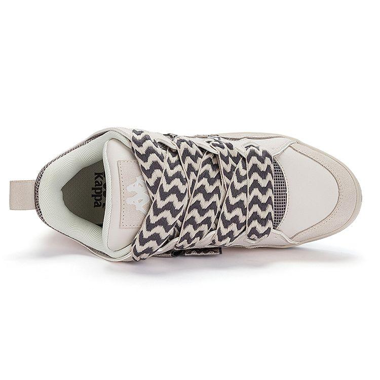 Kappa Fatty Sneakers Bread Shoes Label Skate Shoes Cute Casual Sports Low Top Unisex Sneakers White Gray K0DZ5CS01D-133