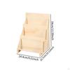 Greeting Card Display Stand Showcase Organizer 3 Tier Easy to Assemble Wooden Rack Postcard