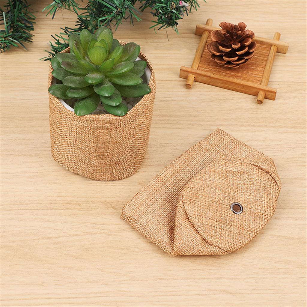 Heavy Duty Plant Frost Protection Bag Jute Garden Bags for Crop Safekeeping Multiple Use Protect Bag with Drawstring